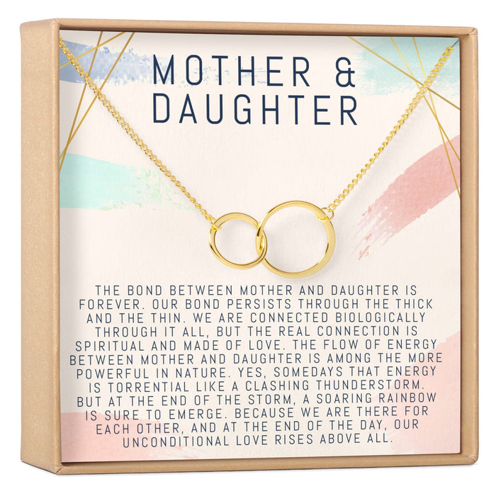Mother & Daughter Double Circles Necklace