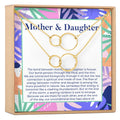 Mother & Daughter Double Circles Necklace Set