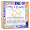 Mother & Daughter Double Circles Necklace Set
