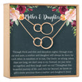Mother & Daughter Double Circles Necklace Set