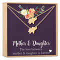 Mother & Daughter Elephant Necklace Set