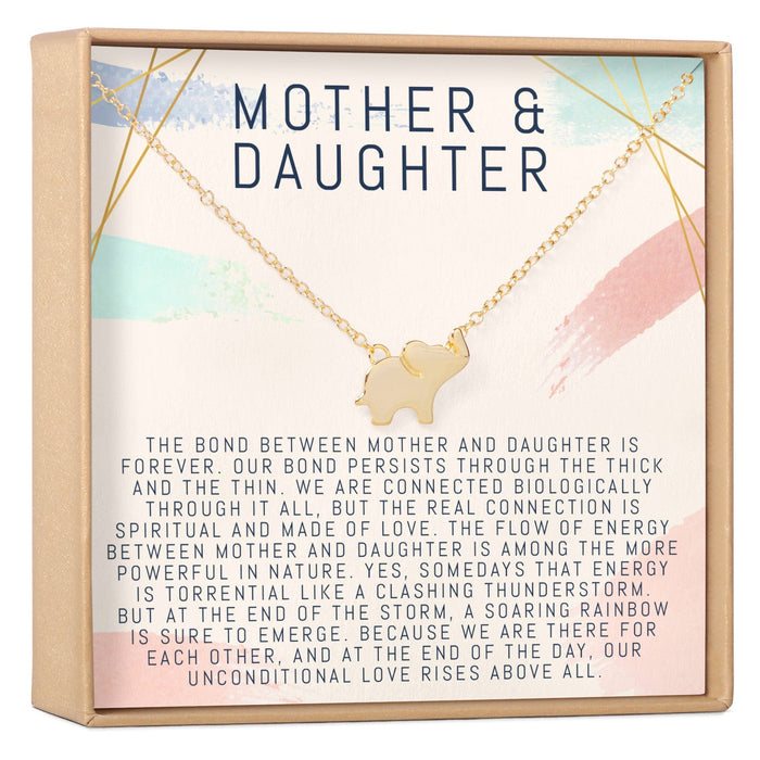 Mother & Daughter Elephant Pendant Necklace