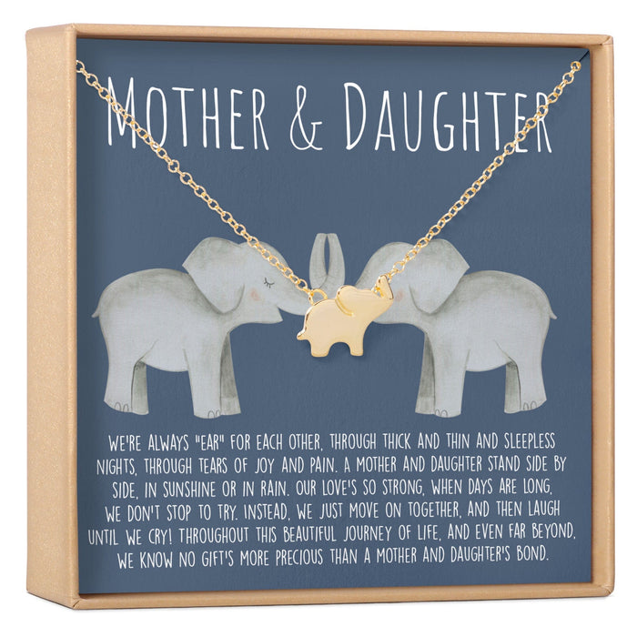 Mother & Daughter Elephant Pendant Necklace