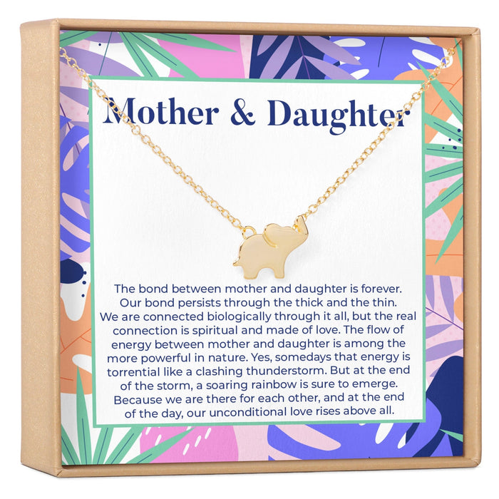 Mother & Daughter Elephant Pendant Necklace