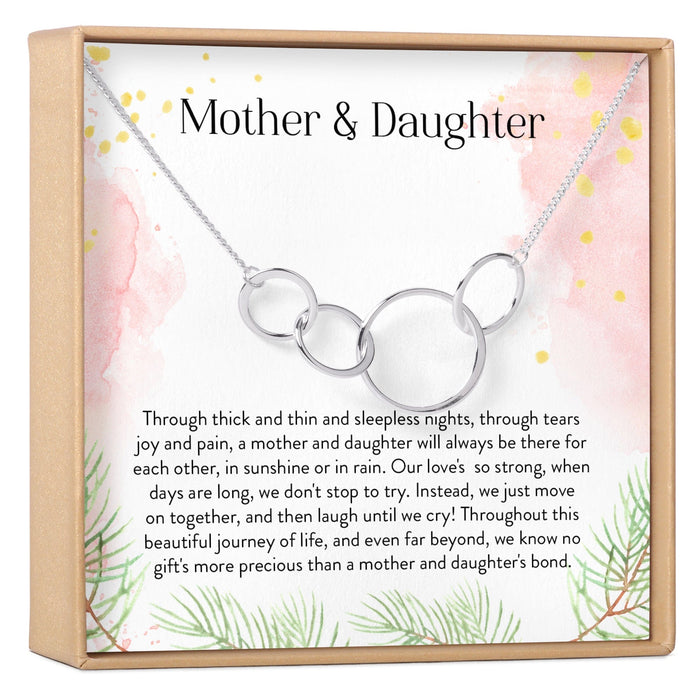 Mother & Daughter Four Circles Necklace