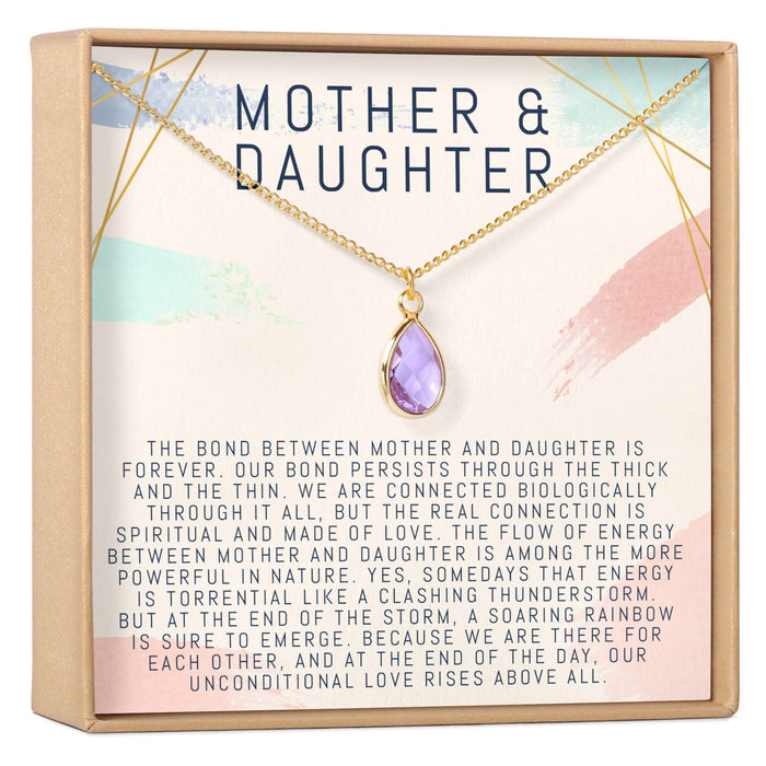 Mother & Daughter Gemstone Necklace