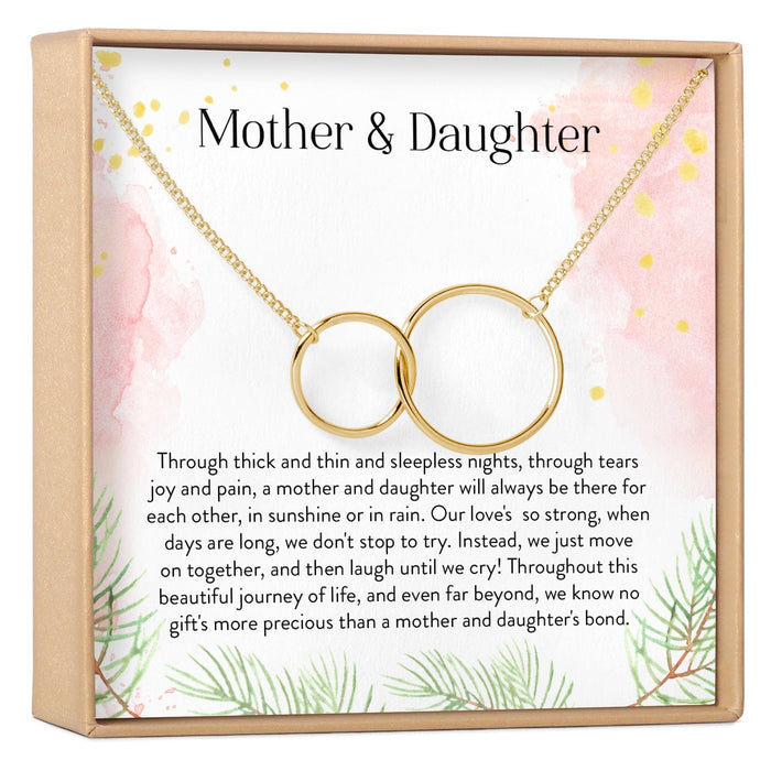 Mother & Daughter Interlocking Circles Necklace
