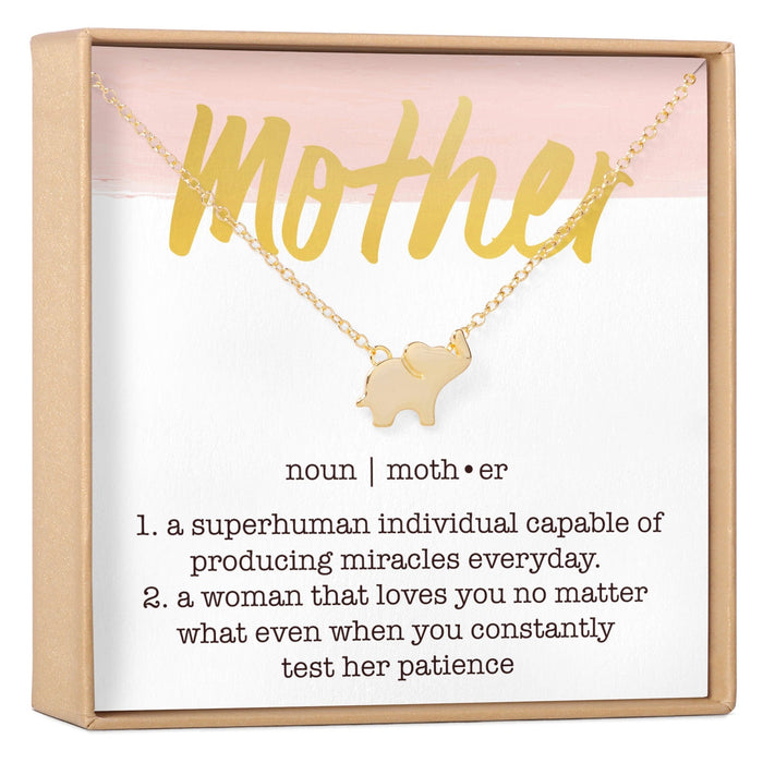 Mother Elephant Pendant Necklace