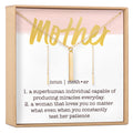 Mother Gold Bar Earring Threader and Necklace Jewelry Set