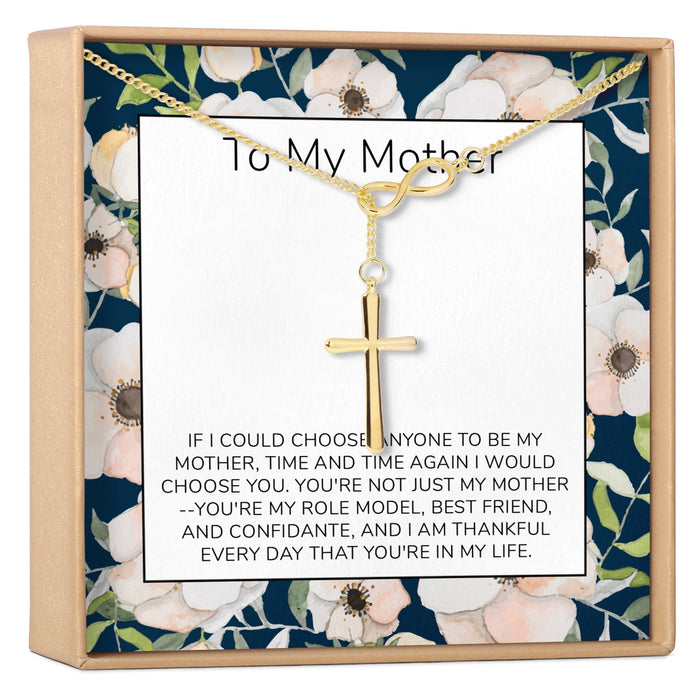 Mother Infinity Cross  Necklace
