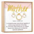 Mother Linked Circles Earring and Necklace Jewelry Set