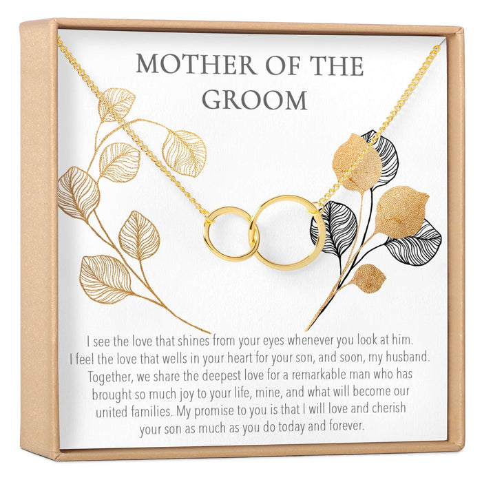 Mother of the Groom Double Circles Necklace