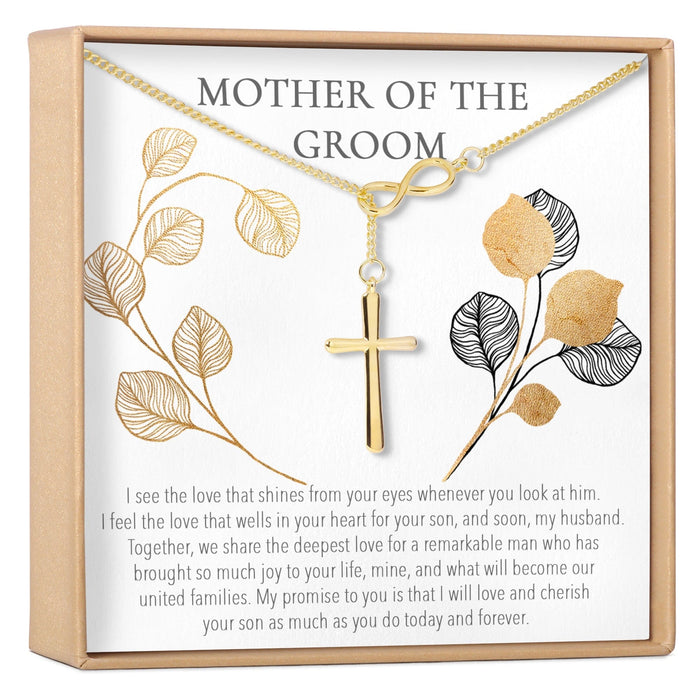 Mother of the Groom Infinity Cross  Necklace