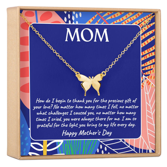 Mother's Day Butterfly Pendant Necklace