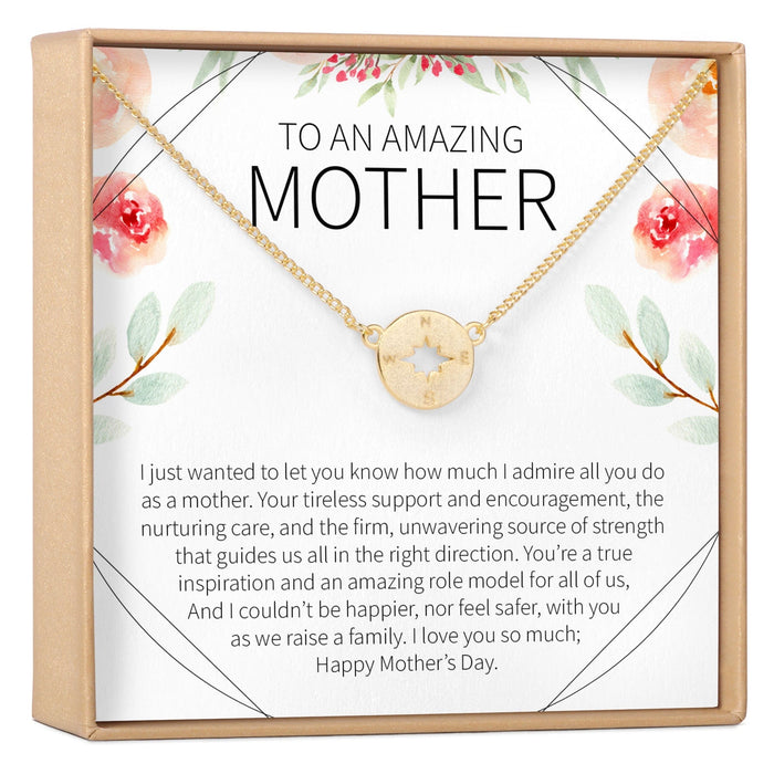 Mother's Day Gift From Husband Compass Necklace