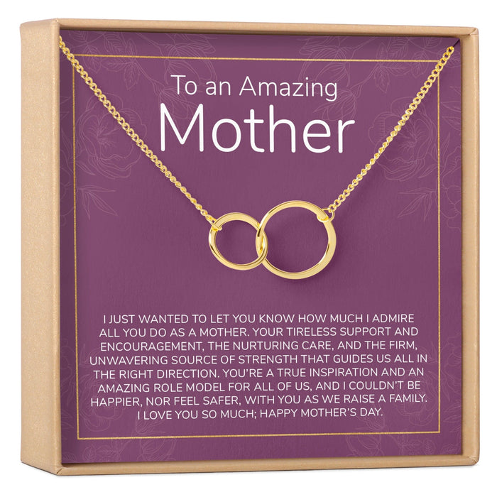 Mother's Day Gift From Husband Double Circles Necklace