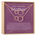 Mother's Day Gift From Husband Double Circles Necklace Set
