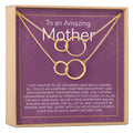 Mother's Day Gift From Husband Double Circles Necklace Set