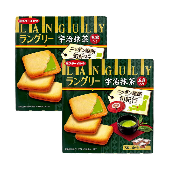 Mr.Ito Languly Uji Matcha Cookies 4.47 oz x 2 Boxes