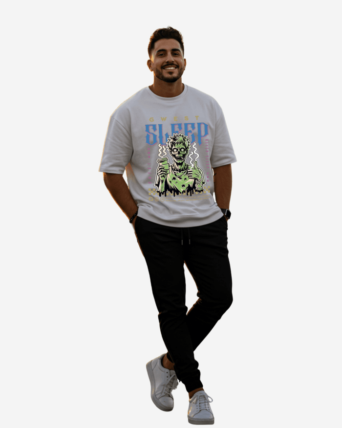G West Never Sleep Oversized T-Shirt Mens