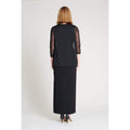 Connected NINA Black Eyelash Metallic floor-length dress, Size 6