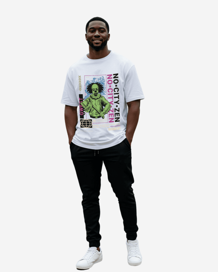 G WEST No City Zen Streetwear Oversized T-Shirt Mens