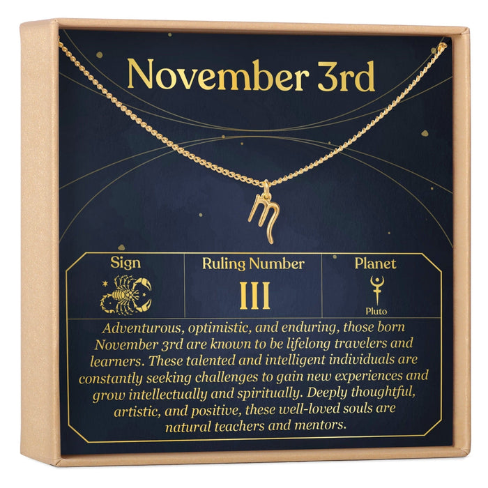November 3rd Scorpio Necklace