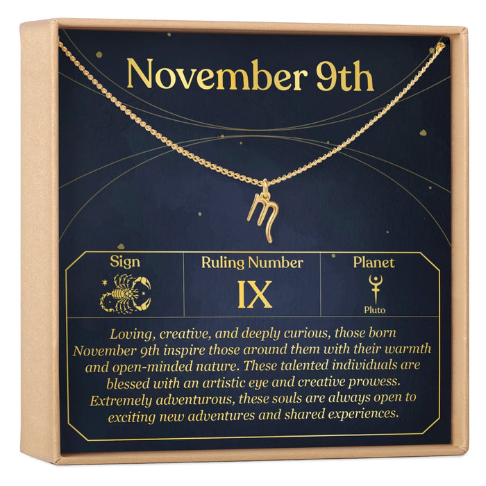 November 9th Scorpio Necklace