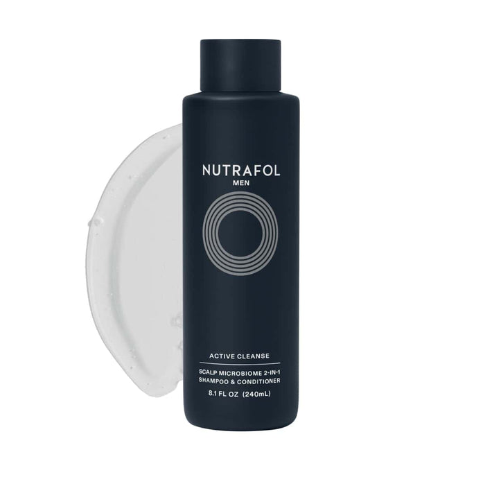 Nutrafol Men Active Cleanse Scalp Microbiome 2-in-1 Shampoo and Conditioner 8.1 Oz