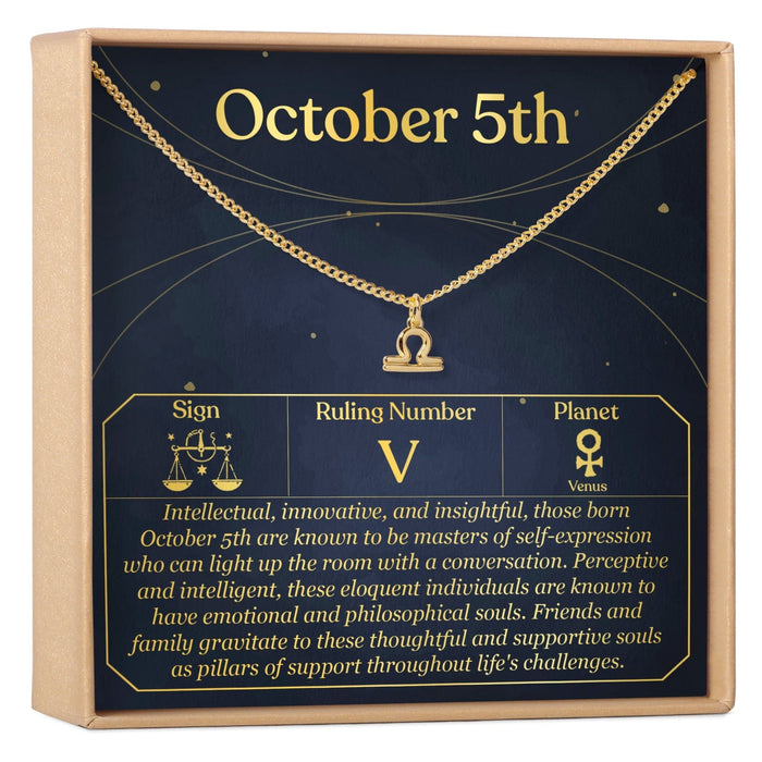 October 5th Libra Necklace