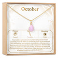 October Birthday Tourmaline Birthstone Necklace