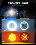 1157 LED Turn Signal Lights Front Rear 81 LEDs Compatible with Harley '86-24 Models
