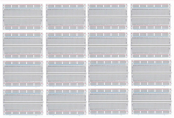 16Pcs Breadboard 400 Tie Point Solderless Prototype PCB Protoboard for Arduino