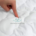 2 Pack Crib Mattress Protector Sheets Fitted Waterproof Quilted, White, 52"x 28"