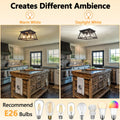 4-Light Flush Mount Ceiling Light, Black Industrial Close, Dimensions Not Included, Bulb Not Included