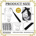 100 Pcs Musical Notes Bookmarks with Elegant Silk Tassel Music Party Favors Gift