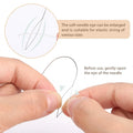 4 Pieces Large Eye Curved Beading Needles with Handle,5.3" Stainless Bead Needle