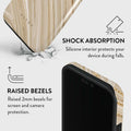 BURGA iPhone 15 Pro Max Case Nude Glitter Marble - Cute, Trendy, New