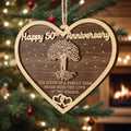 V VIBEPY 50th Anniversary 2-Layer Couples Ornament Decorative Keepsake