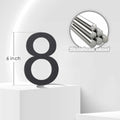6 Inch Stainless Steel Self-Adhesive House Number 4 Outdoor Durable