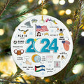 NewEleven 2024 Christmas Ornament Year in Review Memorable Holiday Decor