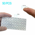 56 pcs Clear Self Adhesive Door Stoppers Set Wall Protectors 1.57x0.33"