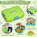 HiYZ Kids Bento Lunch Box 5 Compartments Leak-Proof BPA-Free Ages 3-7