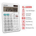 Sharp EL-330WB Calculator Dual Power Solar Battery 1 Pack New