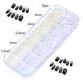 Nail Art Pearls Flatback Charms Mixed Sizes Gold Silver White - 2 Boxes