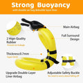 Jioqoti Kids Swim Vest Adjustable Buckle Yellow 30-50 lbs Size L