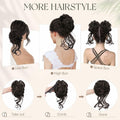 SOFEIYAN Synthetic Messy Bun Hair Piece Claw Clip Wavy Curly Extension