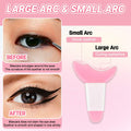 3Pcs Pink Silicone Eyeliner Stencils & Brushes Reusable Makeup Tools