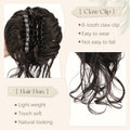 SOFEIYAN Synthetic Messy Bun Hair Piece Claw Clip Wavy Curly Extension