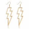 Lightning Bolt Drop Dangle Earrings for Woman Gold Fashion Statement Jewelry